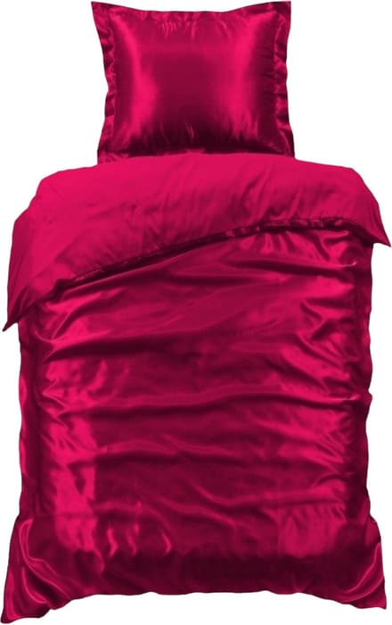 Beauty Silk Dekbedovertrek - 140x200/220 - Glans Satijn - Bordeaux Rood