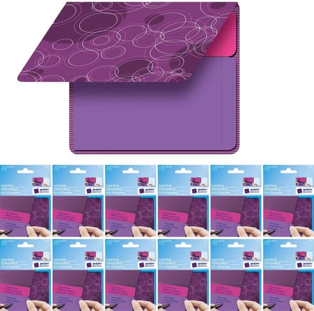 12x labelblok met 80x sticky notes paars/roze