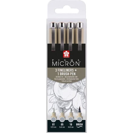 Feutres - Dessin - Esquisse - Pigma Micron 05 - Sakura - Gris froid clair - 4 tailles gris