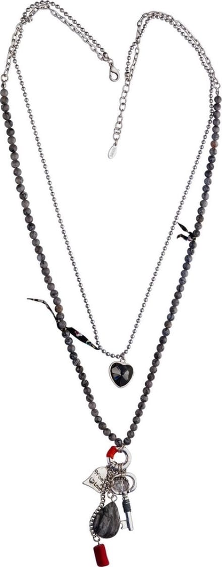 Behave - Lange ketting dames - Halfedelsteen hanger - Vintage stijl