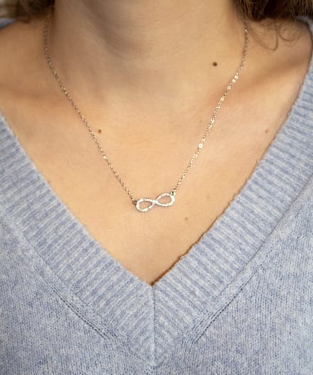 Infinity zirconia Premium Stainless Steel ketting | zilverana | damesketting | collier