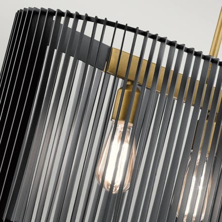 Kichler LED Kroonluchter | 5X E27 Max 60W | Dimbaar | Black & Natural Brass