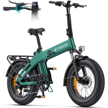 ENGWE folding electric bicycle, 48V 13.5Ah battery, range up to 120km, foldable design, all-terrain application, EP-2 3.0 Boost M groen