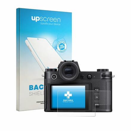 upscreen - Screenprotector voor Leica SL3-P (Display + Schouderdisplay) - Folie Beschermfolie transparant antibacterieel