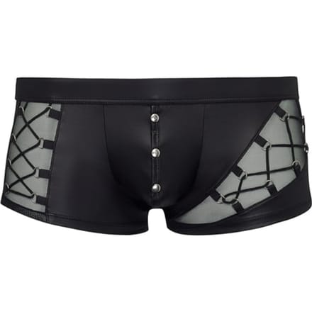 NEK Wetlook Boxer Met Netstof En Rijgdetail