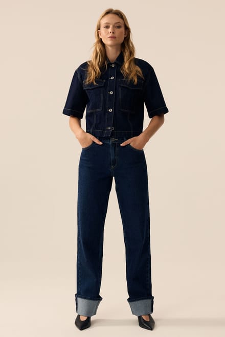 GARCIA Celia Dames Straight Fit Jeans Blauw
