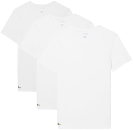 Lacoste heren 3P V-hals shirts basic wit