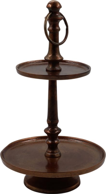 Mansion atmosphere Etagere antiek goud 2 plateaus