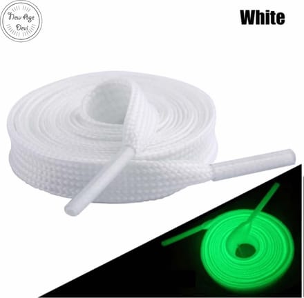 Jumada's - Glow In The Dark Schoenveters | 60 CM Lengte | Veters | Wit | In het donker groen