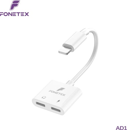FoneTex 2-In-1 8PIN Splitter - Voor iPhone - Laden/Muziek - 12.5cm