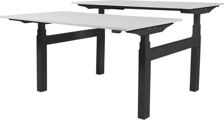 Zit Sta Bureau (2pp) - Elek 180x80/80 krijtwit - zw frame