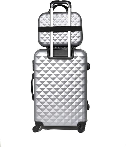 Middelgrote Reiskoffer 65 cm met Bijpassende Make-up Tas