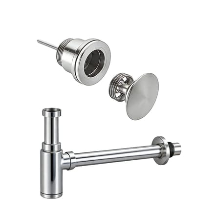 Afvoerset Chrome - Clickwaste Afvoerplug - Sifon