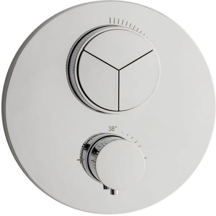 Herzbach DEEP concealed thermostat PUSH round 3 consumers , 11.803055.1.01