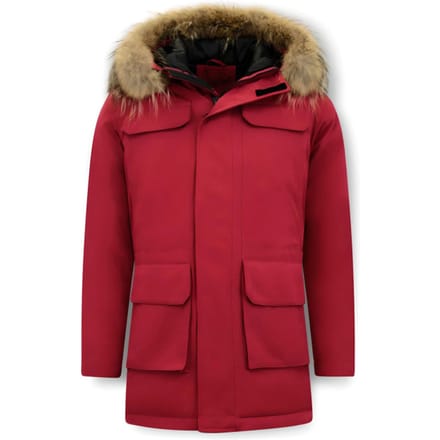 Enos Parka winterjas met grote echte bontkraag