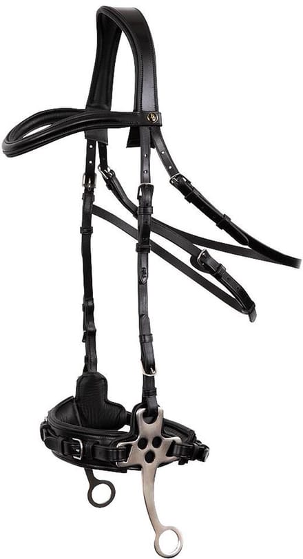 BR Hackamore Hoofdstel Lydney - Zwart - Cob