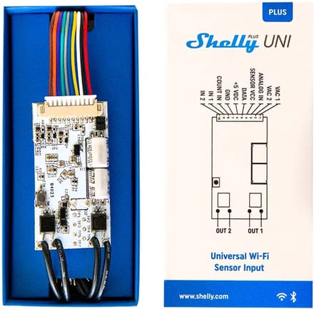 Shelly Plus Uni - Universele module WiFi, Bluetooth