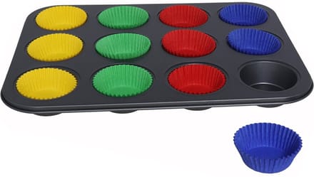Gerimport - Muffins/cupcakes maken bakvorm/blik voor 12x stuks 35 x 26 cm