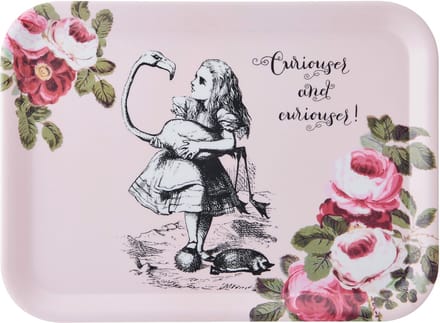 Dienblad, 43 x 32 cm, Melamine, Roze - V&A | Alice in Wonderland