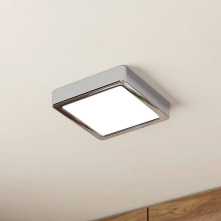 EGLO LED plafondlamp Fueva 5 IP44 3000K chroom 16x16cm