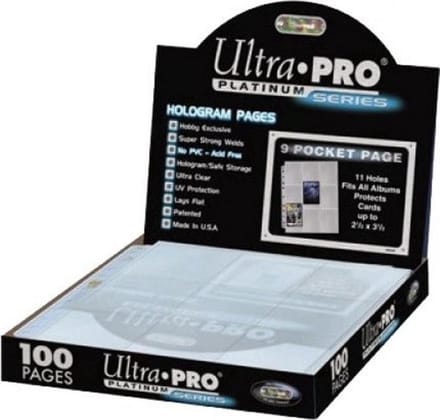 Ultra Pro Platinum 9 Pocket Pages - 100 pagina's voor trading cards