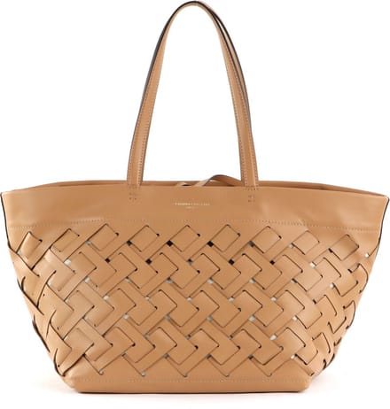 GIANNI CHIARINI Leren Schoudertas Nur Shopper Nature Bruine