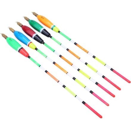 5PCS Flotteur de Pêche en Bois de Balsa Multicolore Bobber Indicateur de Touche Équipement de Pêche(3+2g ) 3+2g