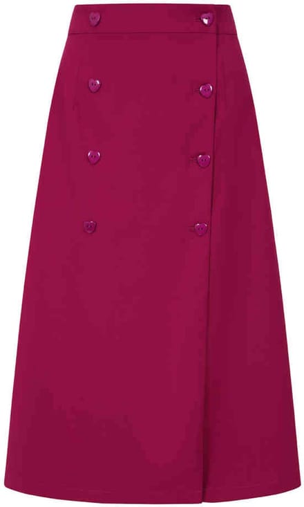 Banned - Hanna Heart Lange rok - L - Roze