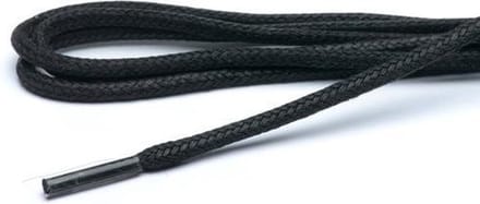 ARIESZZZ - Schoenveters - Zwart - Rond 120 cm - 3 mm - 6-8 gaatjes - 2 Pack