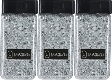 Decoratie steentjes/hobby steentjes - Zilver - 1650 ml - 2/4 mm