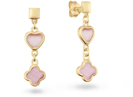 Glow 106.8625.00 Colors from Nature Dames Oorknopjes Pale Pink Goudkleurig