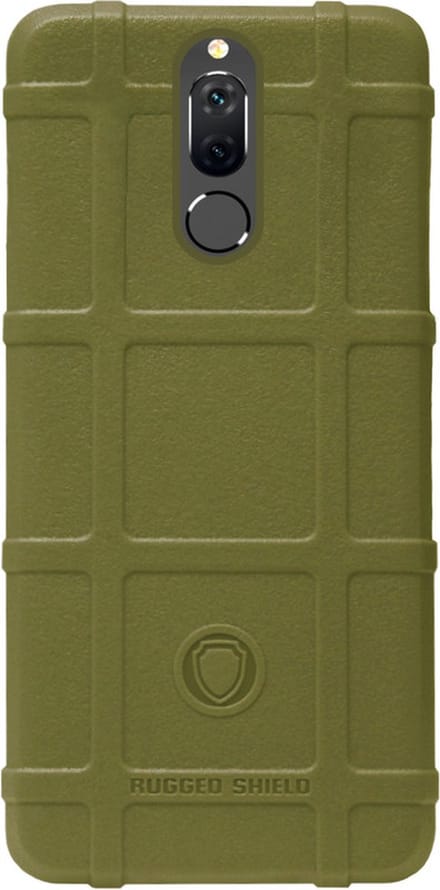 RUGGED SHIELD Rubber Bumper Case Hoesje Geschikt voor Huawei Mate 10 Lite - Groen