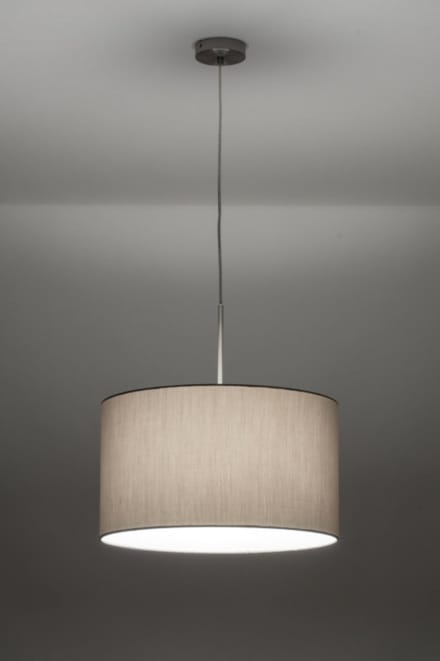 Lumidora Hanglamp 30718 - YORK - E27 - Grijs - Textiel - ⌀ 45 cm