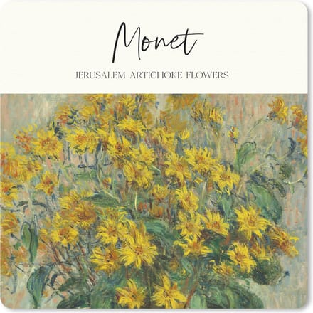Muismat 20x20 cm - Mousepad Schilderij - Jerusalem artichoke flowers - Monet - Muismatten