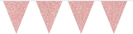 Folat - Vlaggenlijn Glitter Rose Gold 6mtr