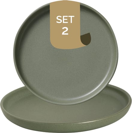 Palmer - Bord - Sandy Loam - 22 cm - Groen - Stoneware - Bordenset - 2 stuks