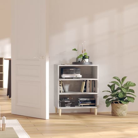 vidaXL - Dressoir - 57x35x70 - cm - bewerkt - hout - betongrijs