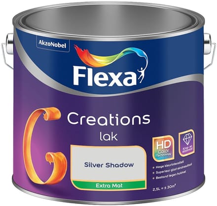 Flexa - Creations Lak Extra Mat - Silver Shadow - Mengverf - 2,5 L