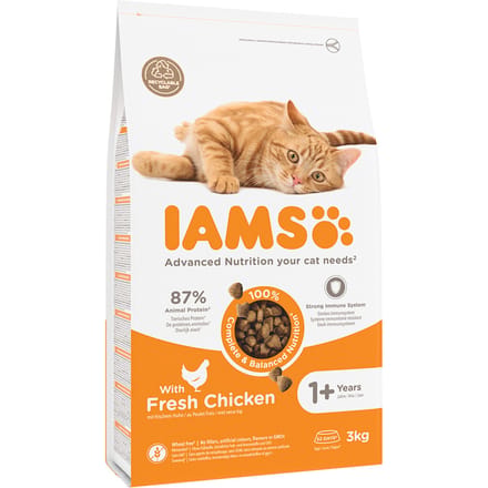 IAMS kattenvoer voor volwassen katten met kip 3 kg