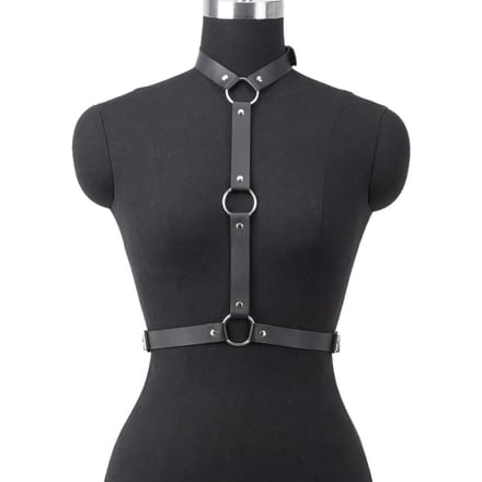 Ceinture Mode Femme Style Rue Harnais Cuir Ceinture de Taille Corset Décoratif Punk Ceinture de Taille en Cuir Accessoires Vêtements Gothiques Adjustable black
