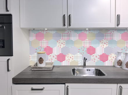 Spatwand met print - Hexagon Patel Tegels