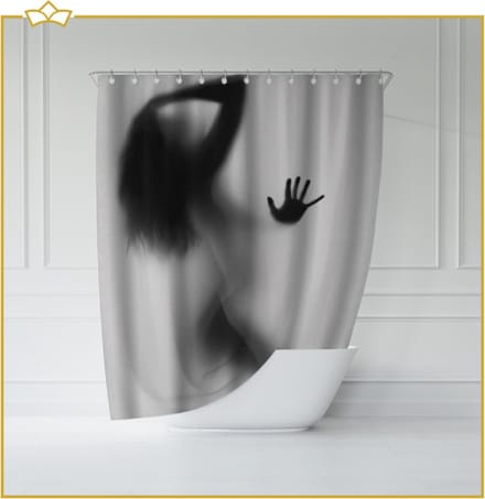ATTREZZO® Douchegordijn Naakte vrouw - 180x180 cm