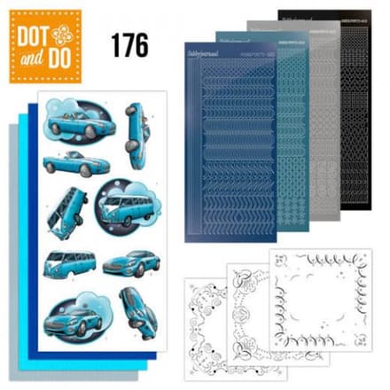 Dot and Do 176 - Yvonne Creations - Cars in Blue