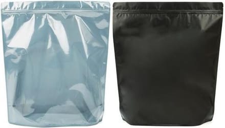 Stazakken Transparant/Zwart 10,2x6x15,2cm | 57 gram (100 stuks)