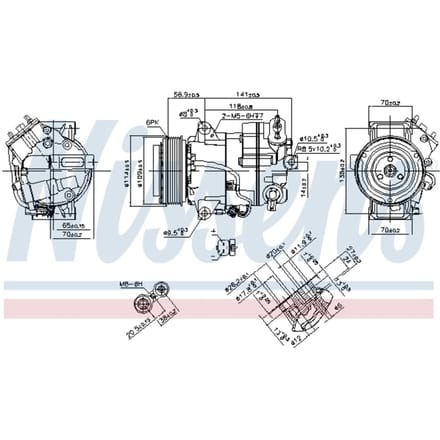 Compressor airconditioning NISSENS 890267