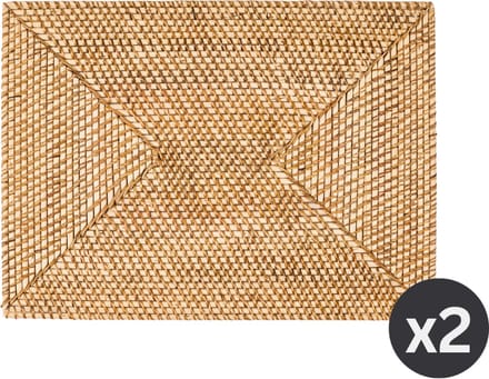 Placemat RATTAN - SET/2 - 30x40 cm, wit