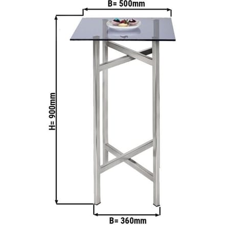 GGM Gastro Bijzettafel - inklapbaar - 50x50cm zilver