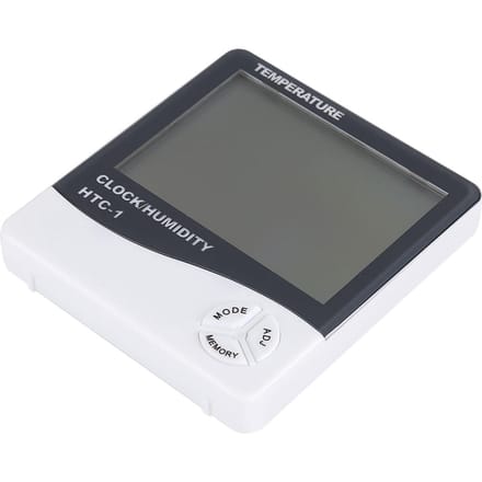 Digitale LCD Binnenthermometer Hygrometer Temperatuur Vochtigheidsmeter met Wekker gray