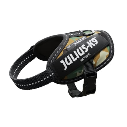 JULIUS-K9 IDC®-Powertuigje - Camouflage - Maat 2XS: Borstomvang 33 - 45 cm