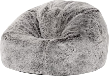 icon - Kingston Kinderzitzak Stoel - Fluffy Pluche Imitatiebont - Grijs